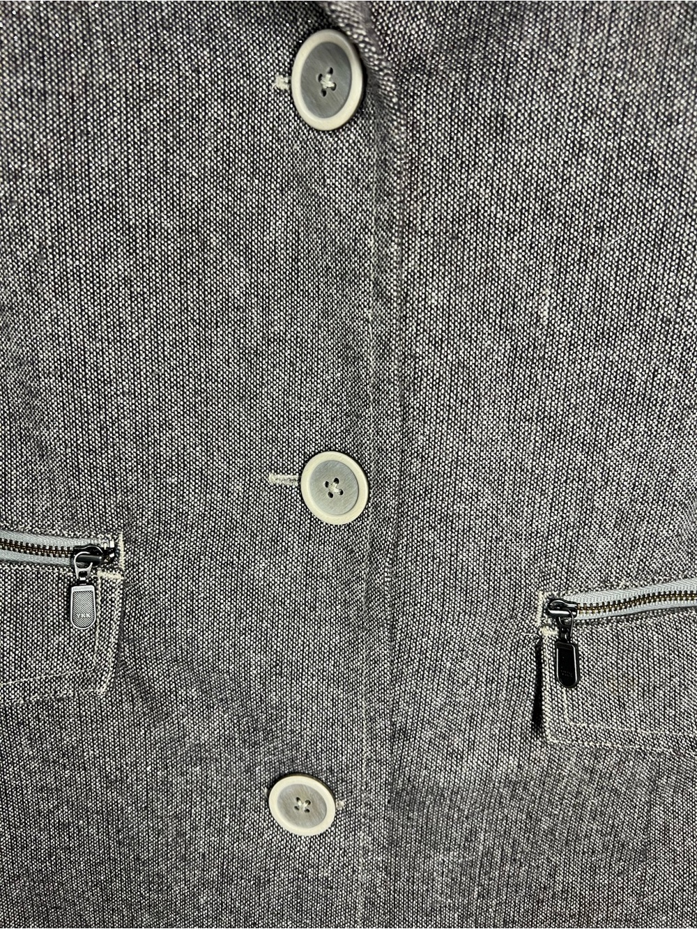 Bob Timberlake Vintage Metallic Tweed Blazer Jacket XXL Zip Pockets - Picture 6 of 10